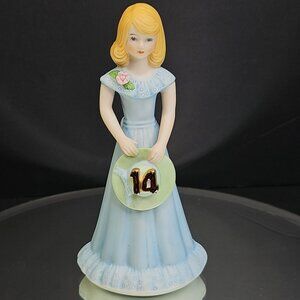 Enesco "Growing Up" Birthday Girl Figurine, Age 14 1981